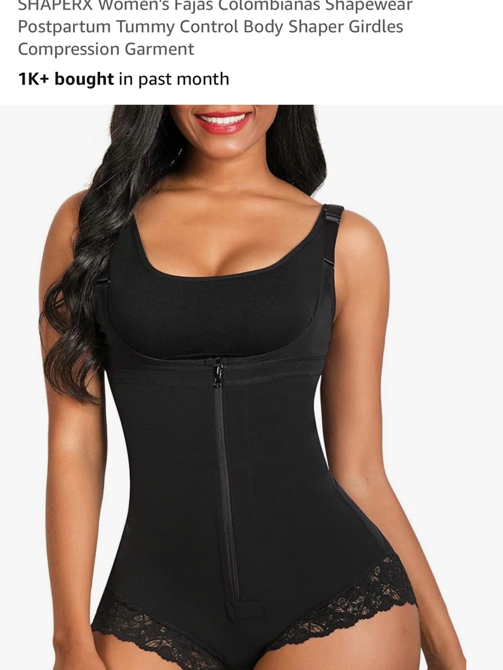 Black Womens Faja Shapewear